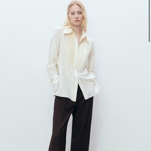 Mango Cream Dress Shirt